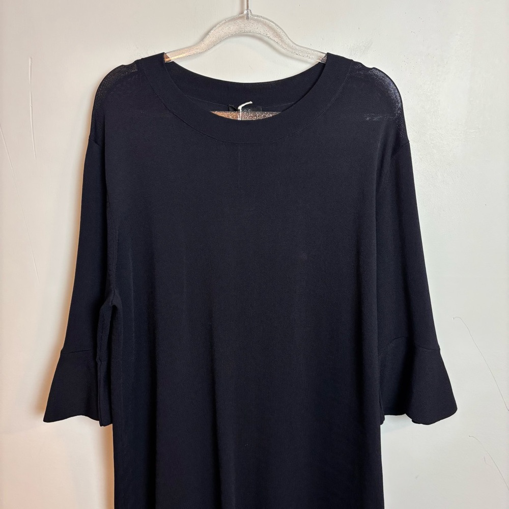 COS Flared Sleeve Knit Dress Black Size Large - Picture 3 of 11